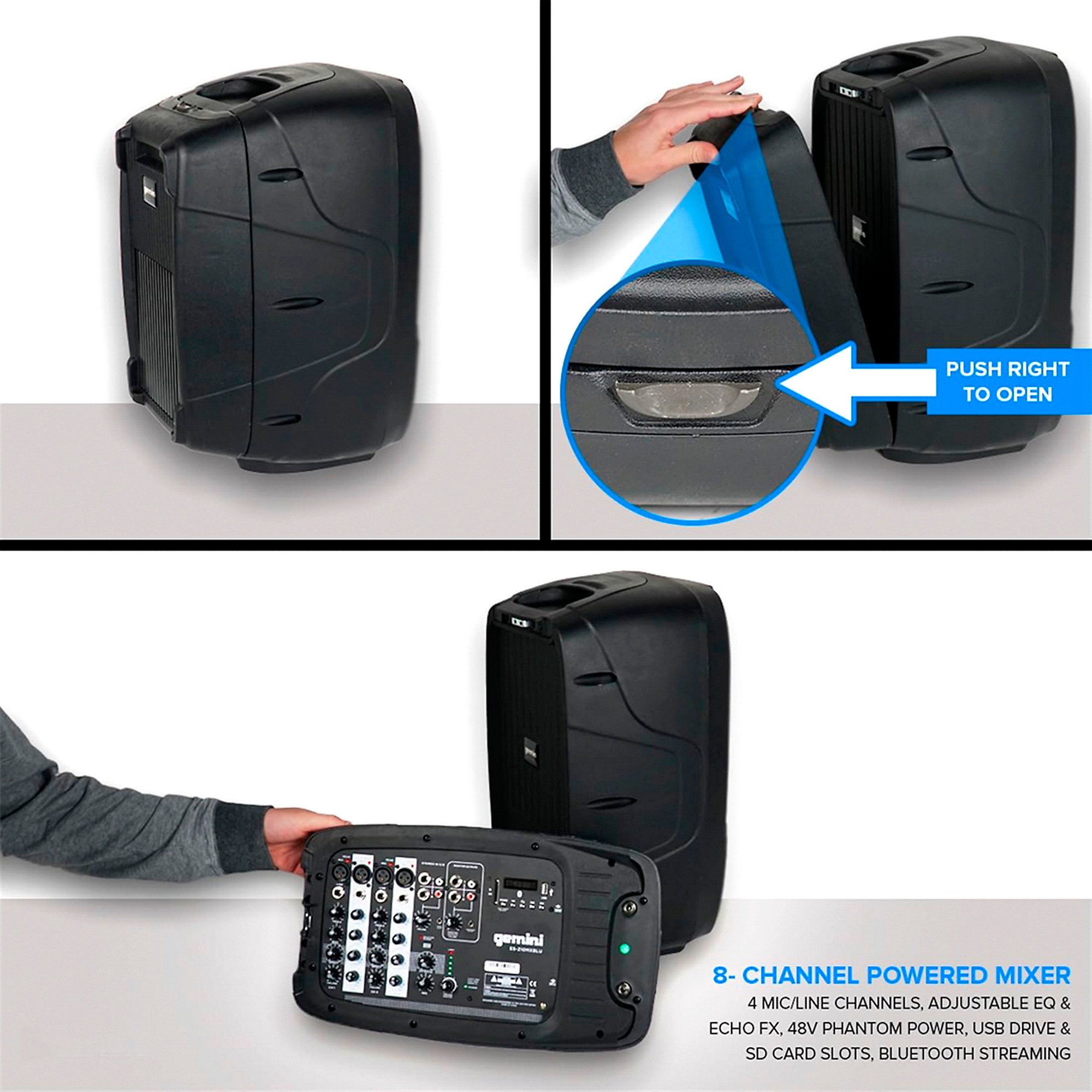 Gemini ES-210MXBLU-ST Portable PA System | Music & Arts