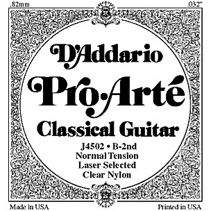 D'Addario J45 B-2 Pro-Arte Clear Normal Single Classical Guitar String