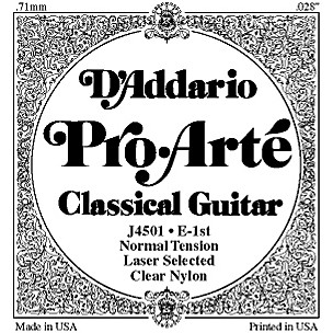 D'Addario J45 E-1 Pro-Arte Clear Normal Single Classical Guitar String