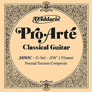 D'Addario J45 G-3 Pro-Arte Clear Normal Single Classical Guitar String