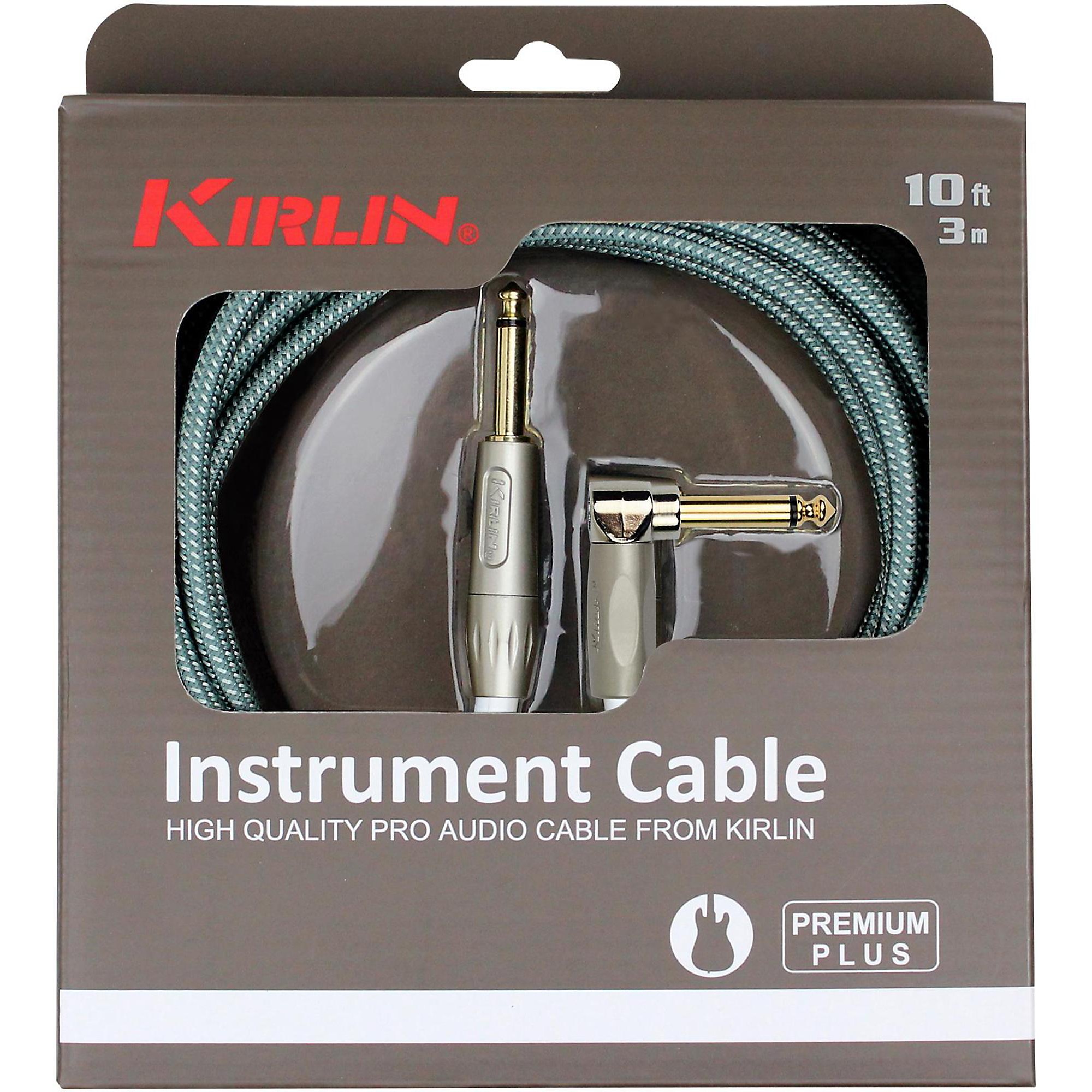 Kirlin Premium Plus Straight to Right Angle Instrument Cable
