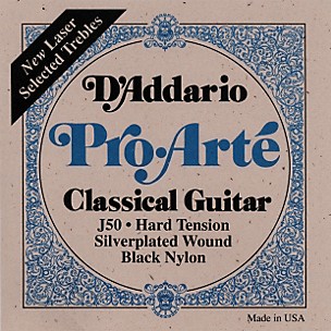 D'Addario J50 Pro-Arte Sp/Blk Hard Classical Guitar Strings