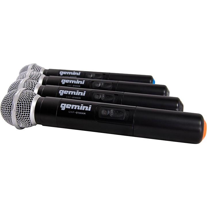 Gemini UHF 04M 4 Channel Wireless Handheld Microphone System