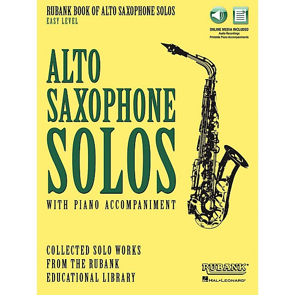 borst Regulatie partij Hal Leonard Rubank Book of Alto Sax Solos - Easy Level Book/Audio Online |  Music & Arts