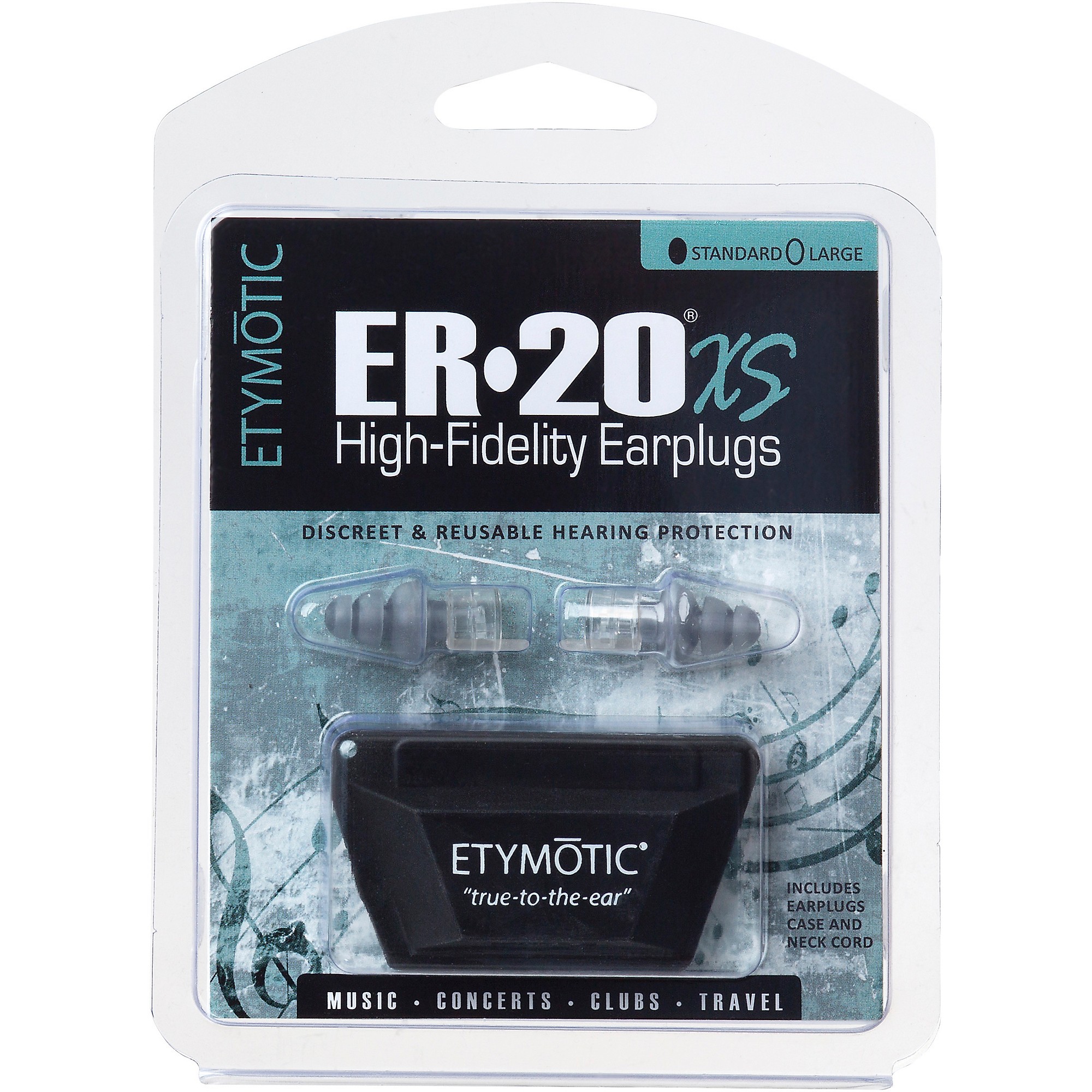 Etymotic Research ER20XS Earplug Standard Fit - Clear Stem/Frost