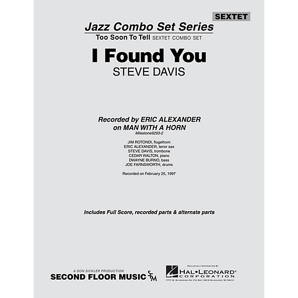 Second Floor Music I Found You From The All For One Sextet Combo