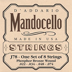 D'Addario J78 Phosphor Bronze Wound Mandocello String Set