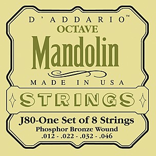 D'Addario J80 Phosphor Bronze Octave Mandolin Strings