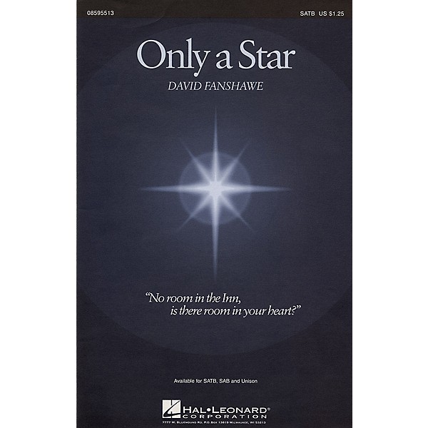 Hal Leonard Only A Star Sab Composed By David Fanshawe