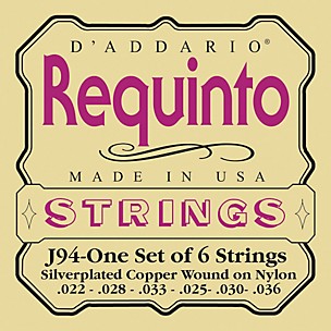 D'Addario J94 Silver-Plated Wound Requinto String Set