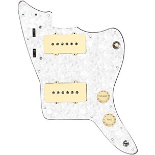 920D Custom JM Grit Loaded Pickguard for Jazzmaster With Aged White Pickups and Knobs and JMH-V Wiring Harness