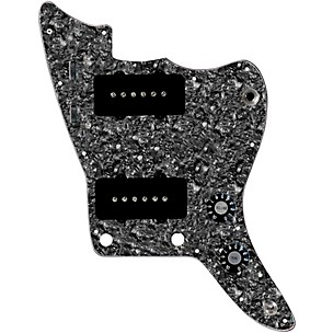 920d Custom JM Grit Loaded Pickguard for Jazzmaster With Black Pickups and Knobs and JMH-V Wiring Harness