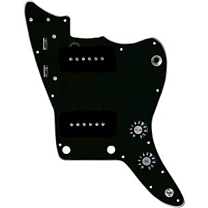 920d Custom JM Grit Loaded Pickguard for Jazzmaster With Black Pickups and Knobs and JMH-V Wiring Harness