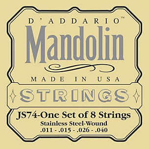 D'Addario JS74 Stainless Steel Mandolin Strings Medium