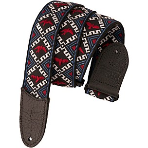 PRS Jacquard Hootenanny Style Guitar Strap, Red, White & Blue Birds