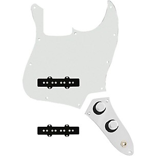 920d Custom Jazz Bass Loaded Pickguard With Drive (Hot) Pickups and JB-CON-CH-BK Control Plate