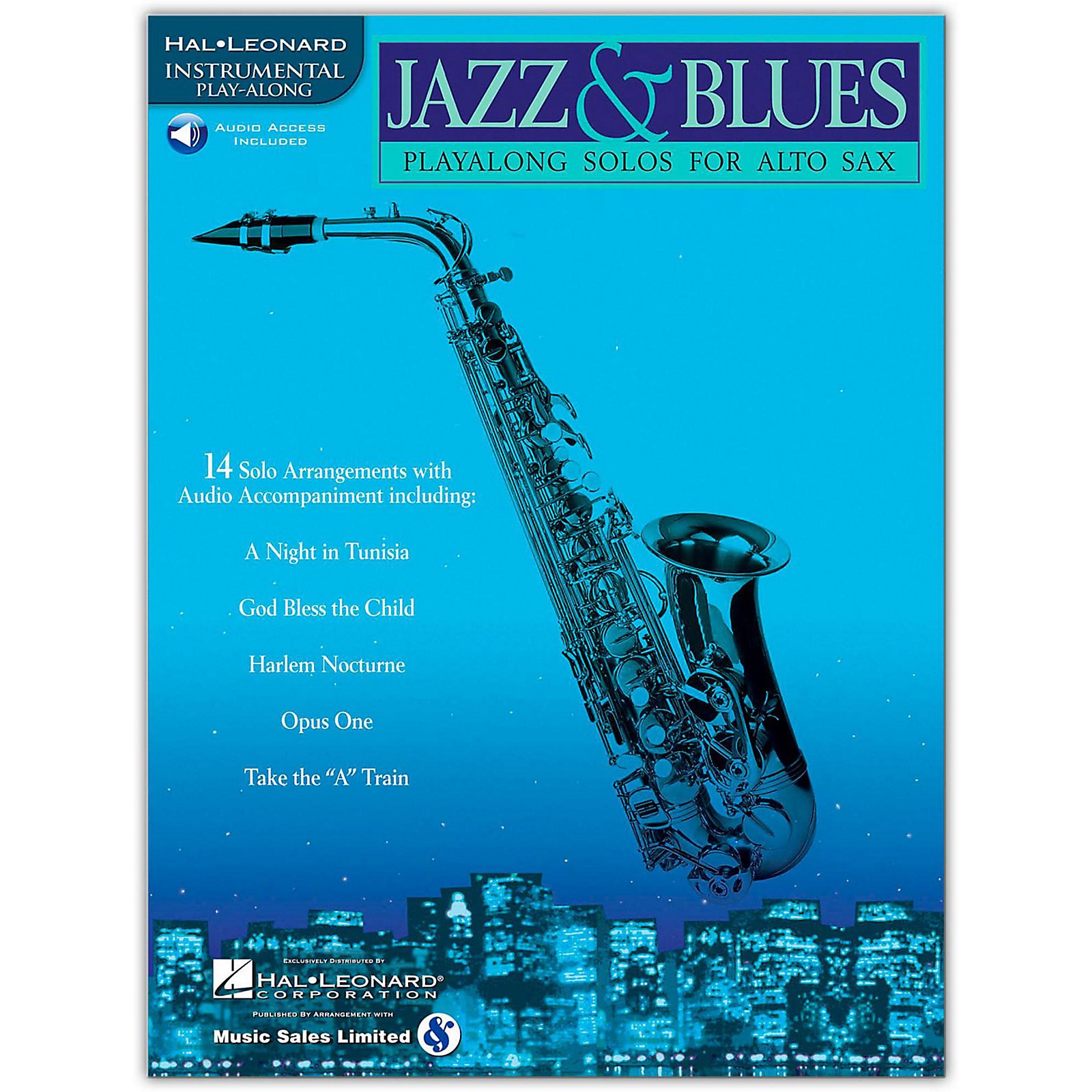 Hal Leonard Jazz & Blues Playalong Solos for Alto Sax (Book/Audio