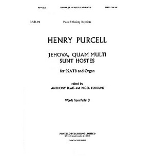 Novello Jehova Quam Multi Sunt SATB Composed by Henry Purcell