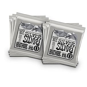 Ernie Ball John Mayer Signature Silver Slinky Electric Guitar Strings 3-Pack Tin Bundle -