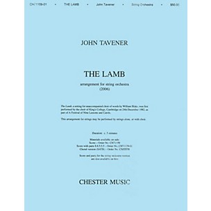 Music Sales John Tavener: The Lamb (String Orchestra Version) Score SATB