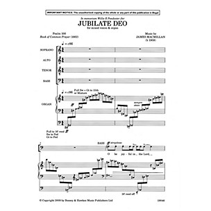 Boosey and Hawkes Jubilate Deo SATB, Organ composed by James MacMillan