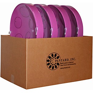 Panyard Jumbie Jam Educator's Steel Drum 4-Pack with Table Top Stands