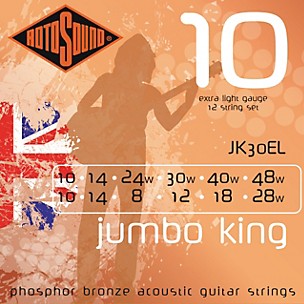 Rotosound Jumbo King 12-String Acoustic Guitar Strings