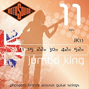 Rotosound Jumbo King Light Phosphor Bronze Acoustic Guitar Strings