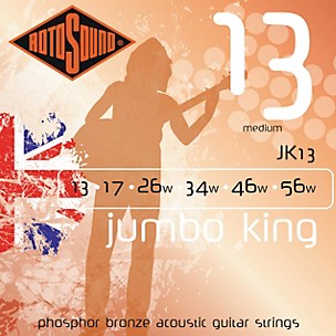 Rotosound Jumbo King Medium Phosphor Bronze Acoustic Guitar Strings