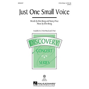 Hal Leonard Just One Small Voice (Discovery Level 2) 2-Part Composed by Don Besig