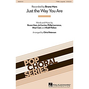 Hal Leonard Just the Way You Are TTBB A Cappella by Bruno Mars arranged by Chris Peterson