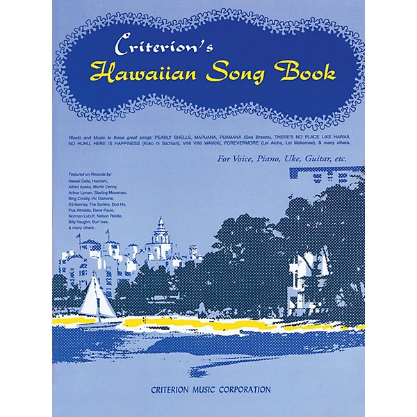 Criterion Hawaiian Song Book Criterion Series Softcover Music Arts