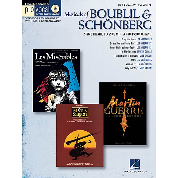 Hal Leonard Musicals Of Boublil Schonberg Pro Vocal Series