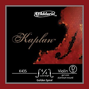 D'Addario K435 Kaplan Golden Spiral 4/4 Size Violin D String