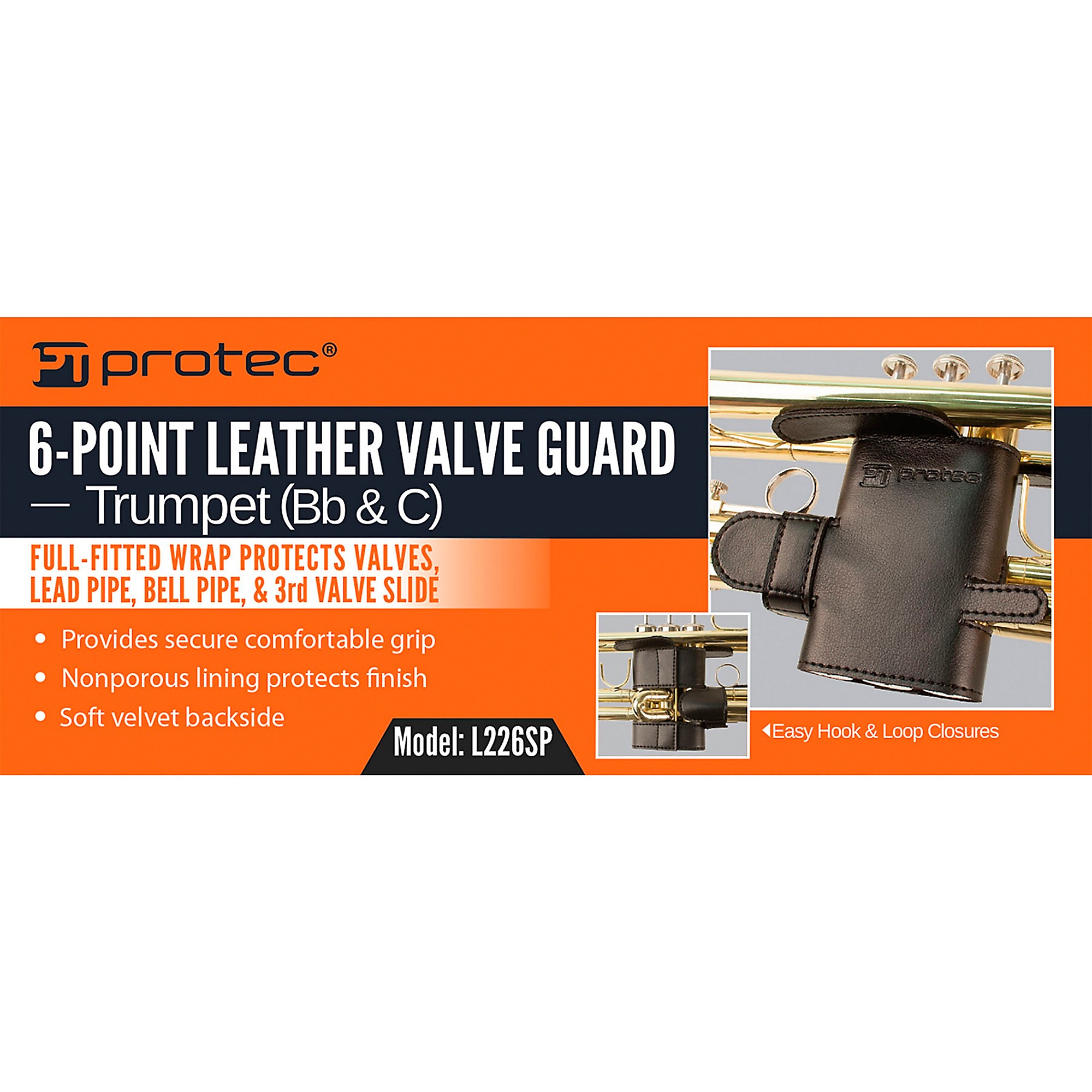 Protec Trumpet 6-Point Leather Valve Guard | Music & Arts