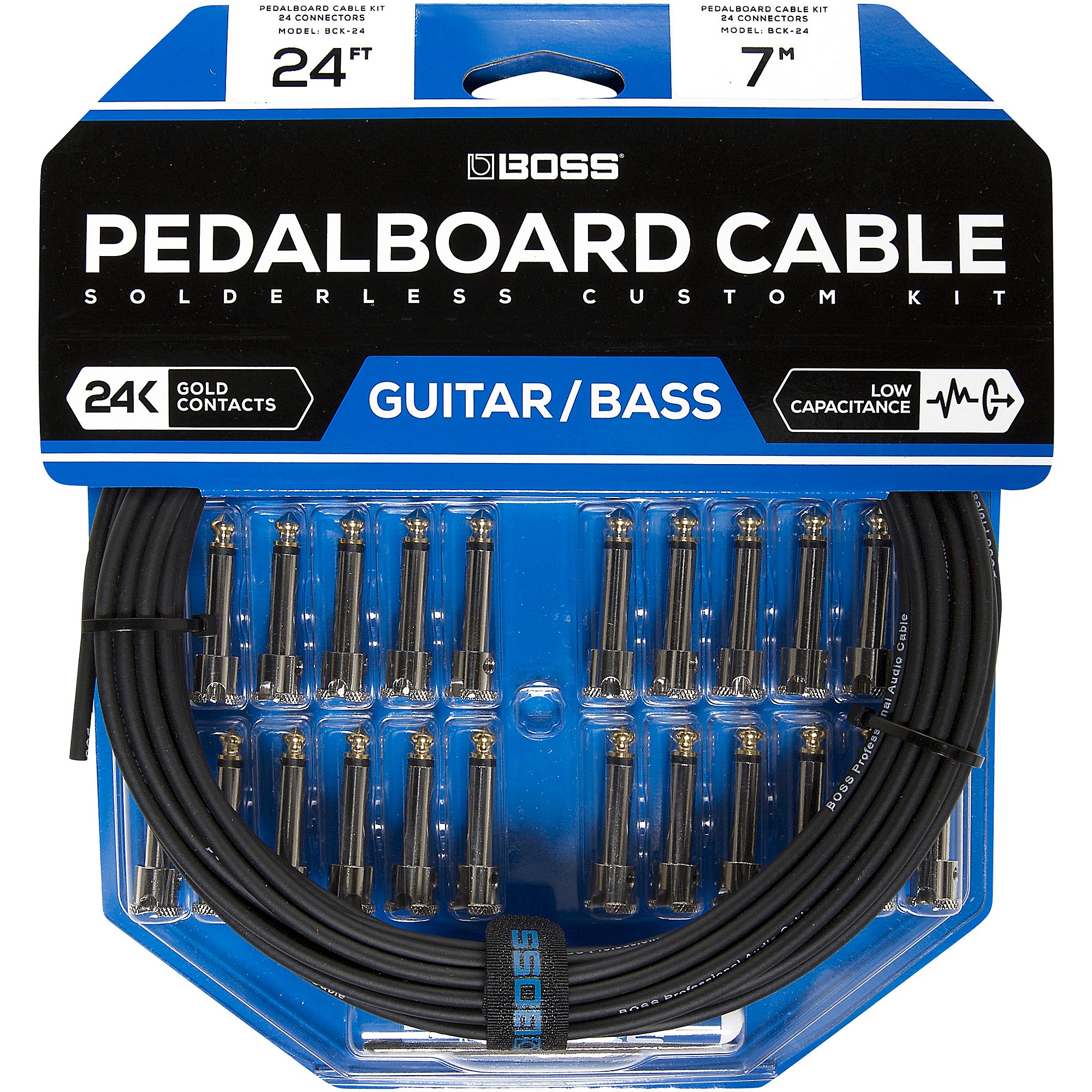 BOSS BCK-24 Pedalboard Cable Kit, 24 Connectors | Music & Arts