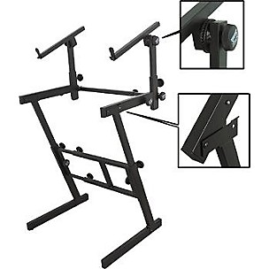 On-Stage Stands KS7365-EJ Folding Heavy-Duty Dual-Tier Z Stand