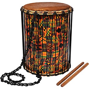 X8 Drums Kente Cloth Dundun with Sticks