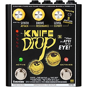Eventide Knife Drop Fuzz Octave With Monophonic Synth Effects Pedal