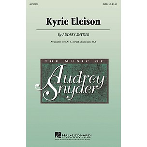 Hal Leonard Kyrie Eleison 3-Part Mixed Composed by Audrey Snyder