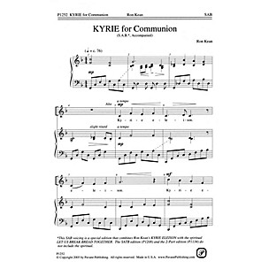 PAVANE Kyrie for Communion SAB composed by Ron Kean