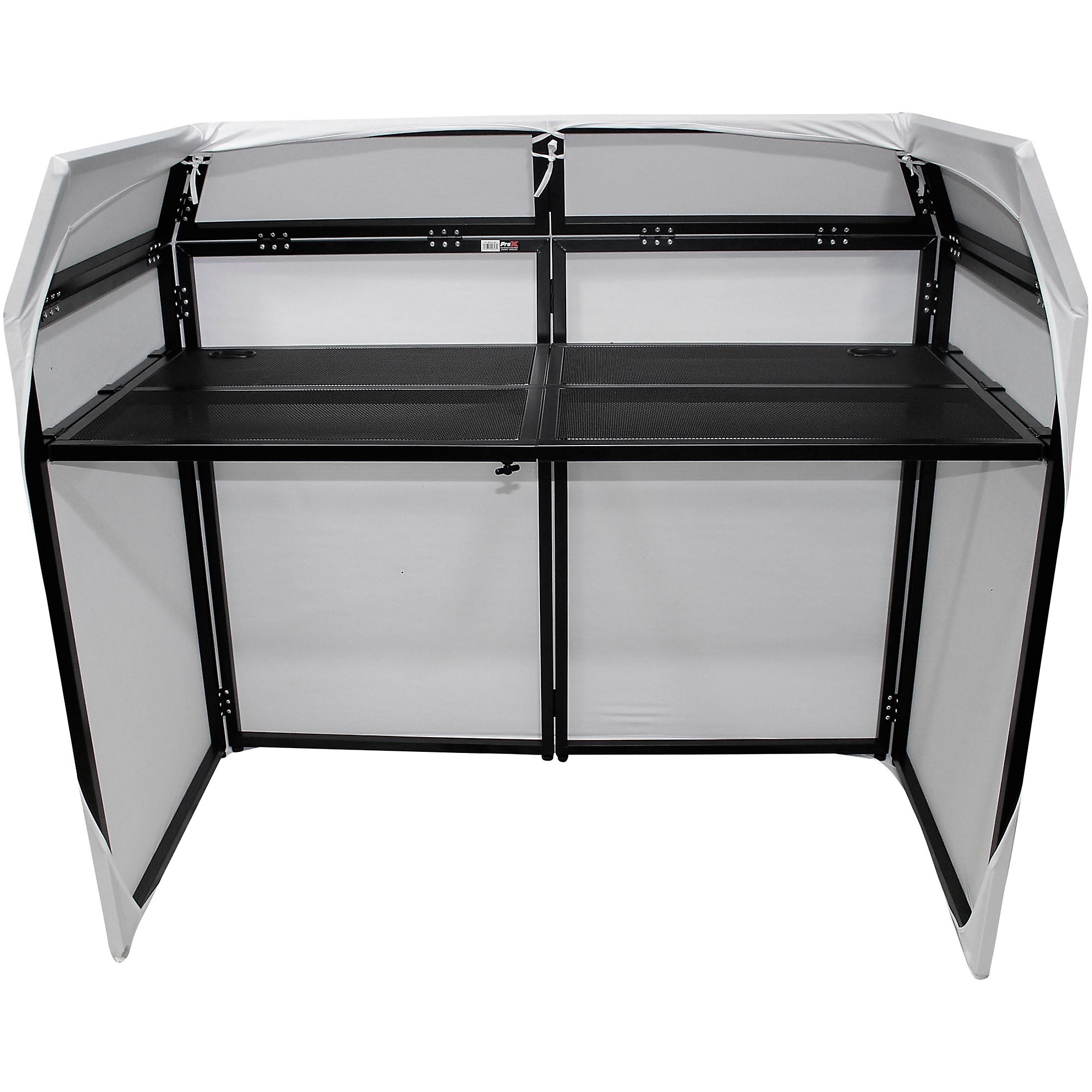 ProX XF-MESA MK2 DJ Booth Facade With Black & White Scrims | Music