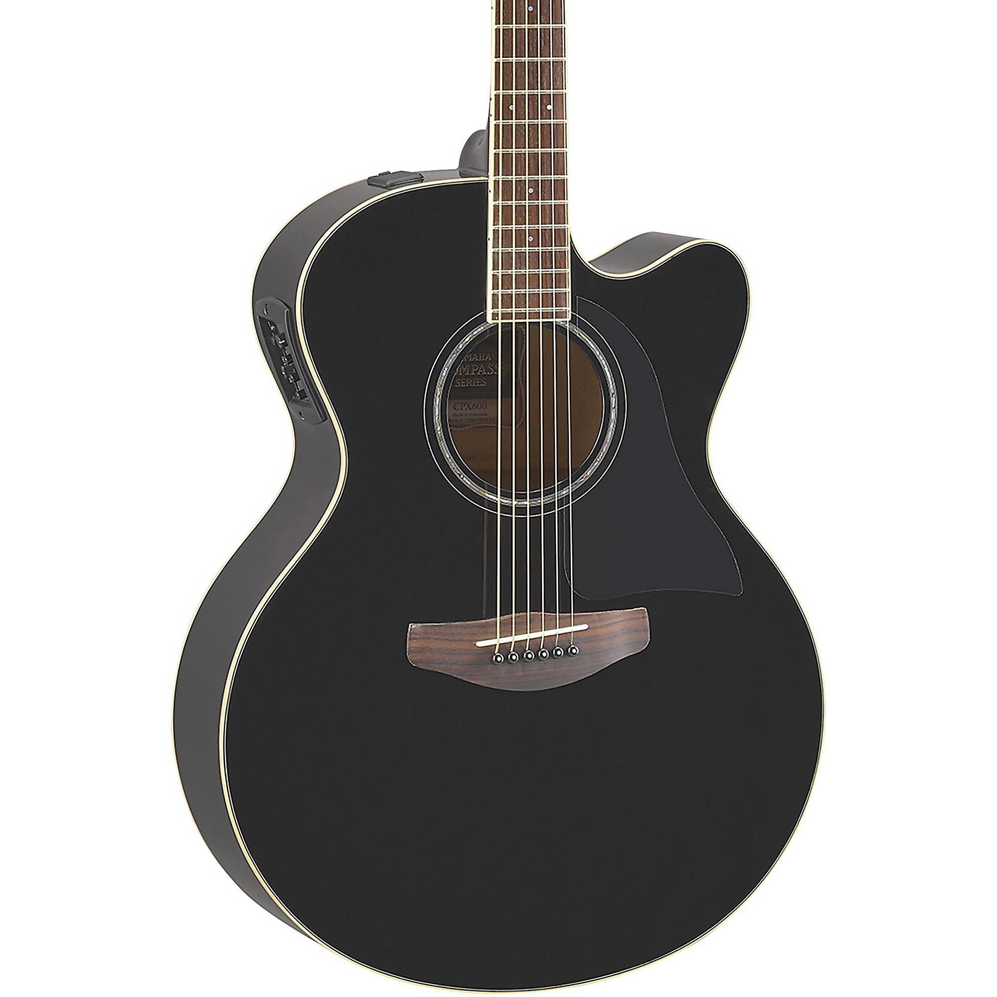 Yamaha CPX600 Medium Jumbo Acoustic-Electric Guitar Black