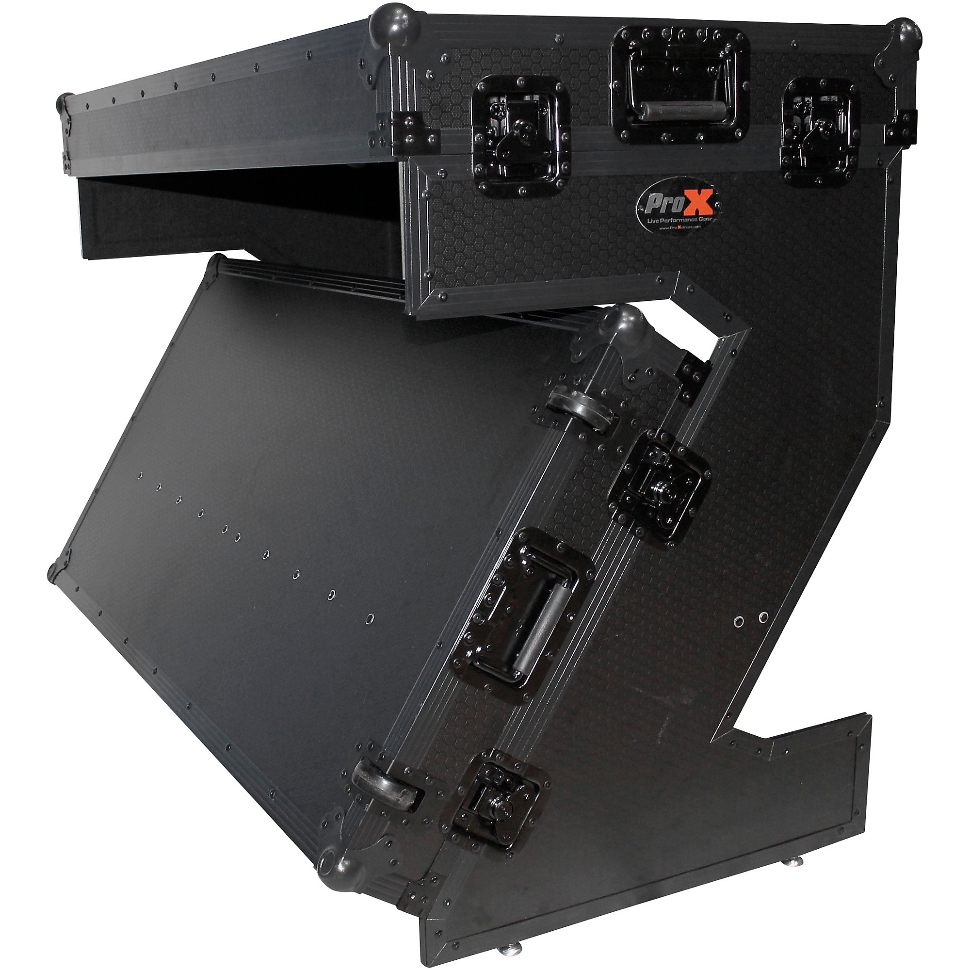 ProX Portable Z-Style Dj Table Flight Case - Black/Black (XS