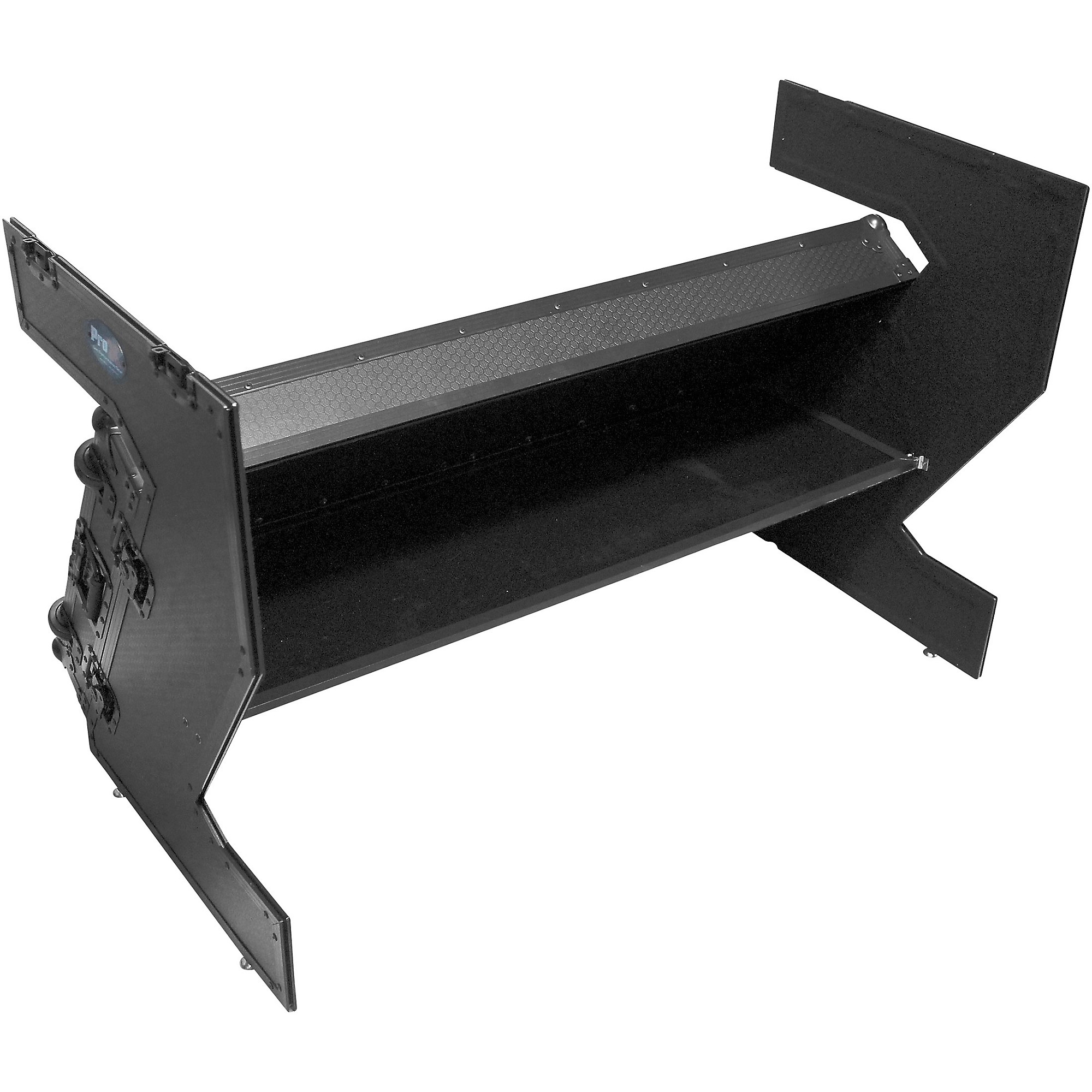ProX Portable Z-Style Dj Table Flight Case - Black/Black (XS