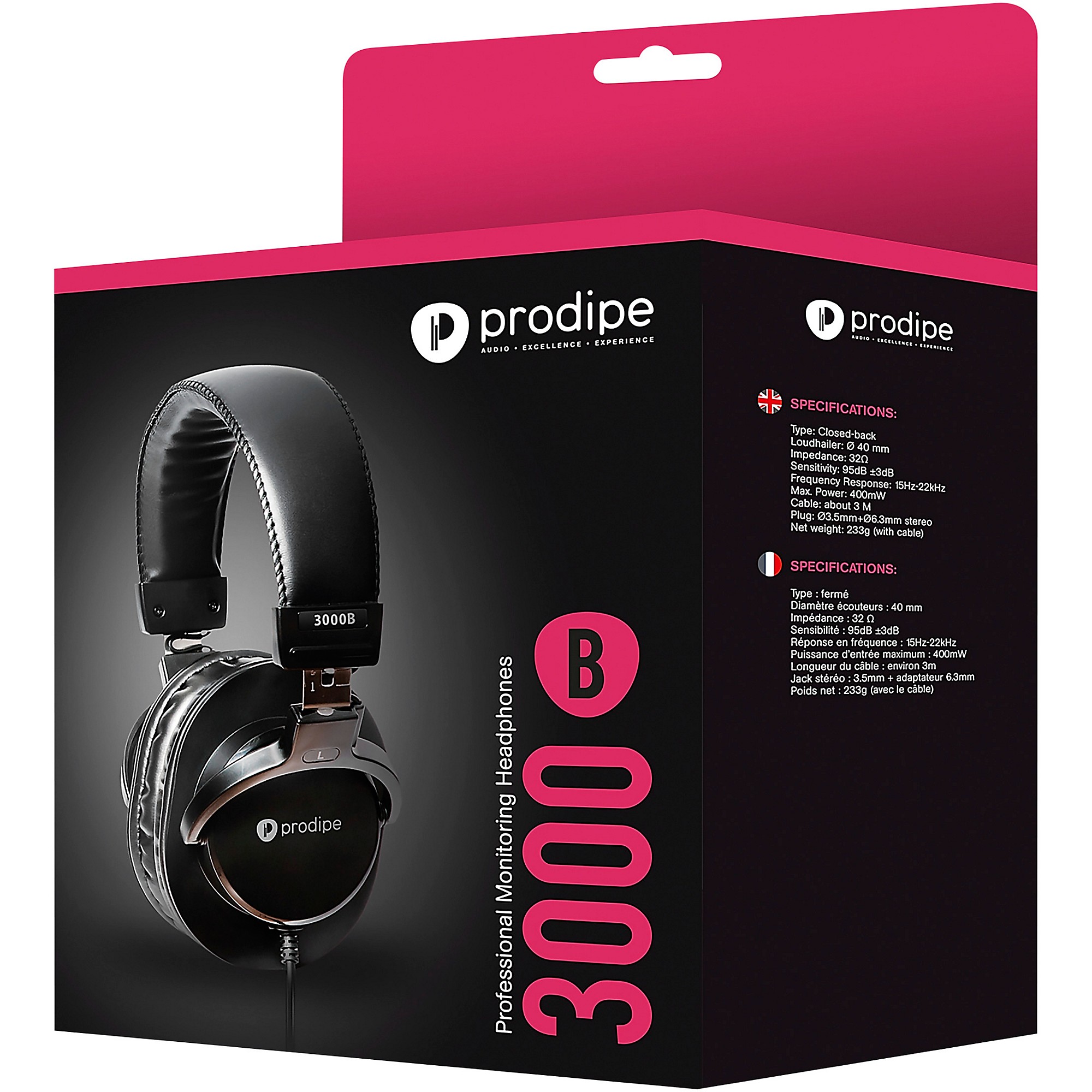 Tai Nghe Kiểm Âm Prodipe 3000W - 3000B Closed Back Studio