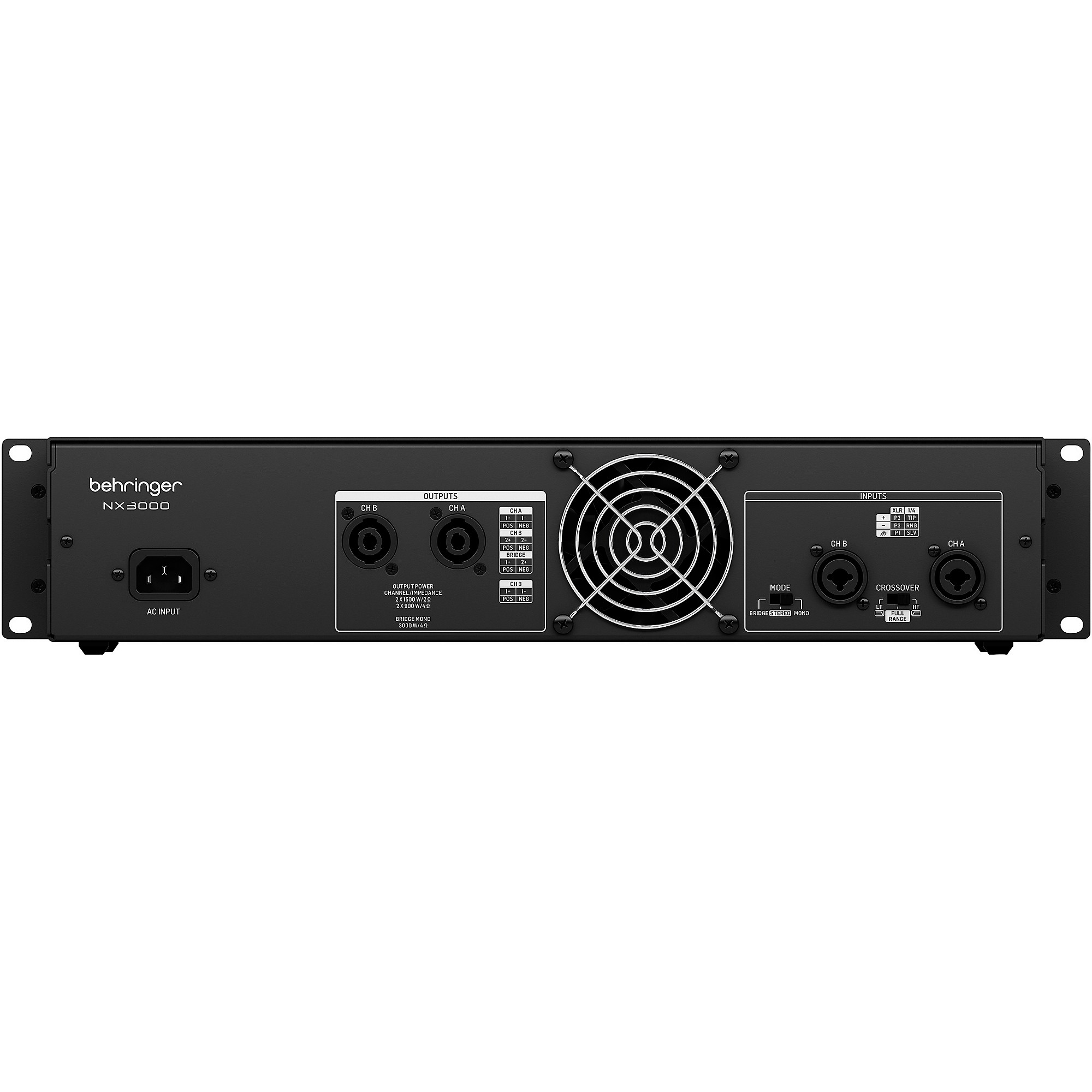 BEHRINGER NX-3000 パワーアンプ Behringer NX3000 3,000W 2-Channel Power Amplifier | Music & Arts