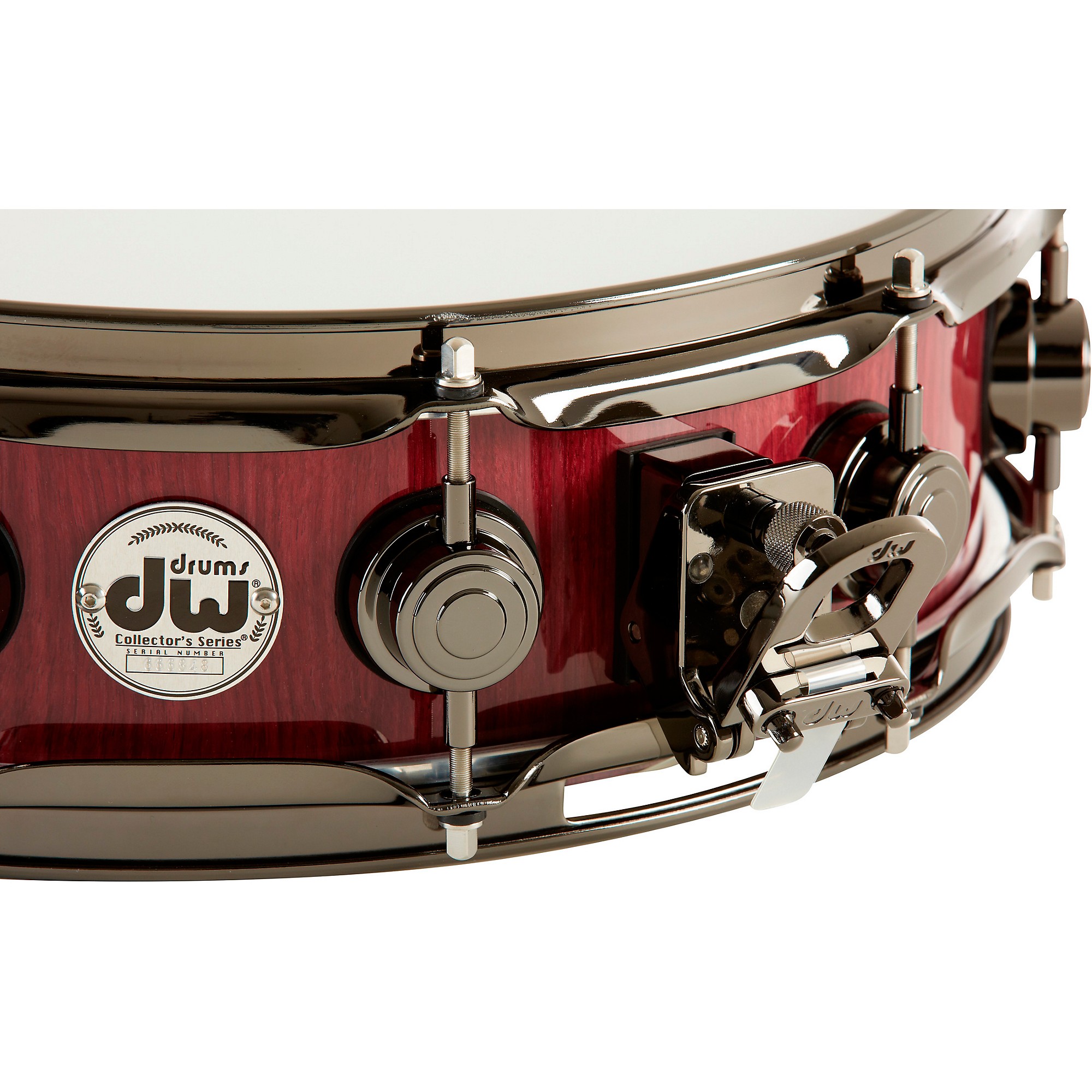DW Collector's Exotic Purpleheart With Heart Graphic Snare Drum