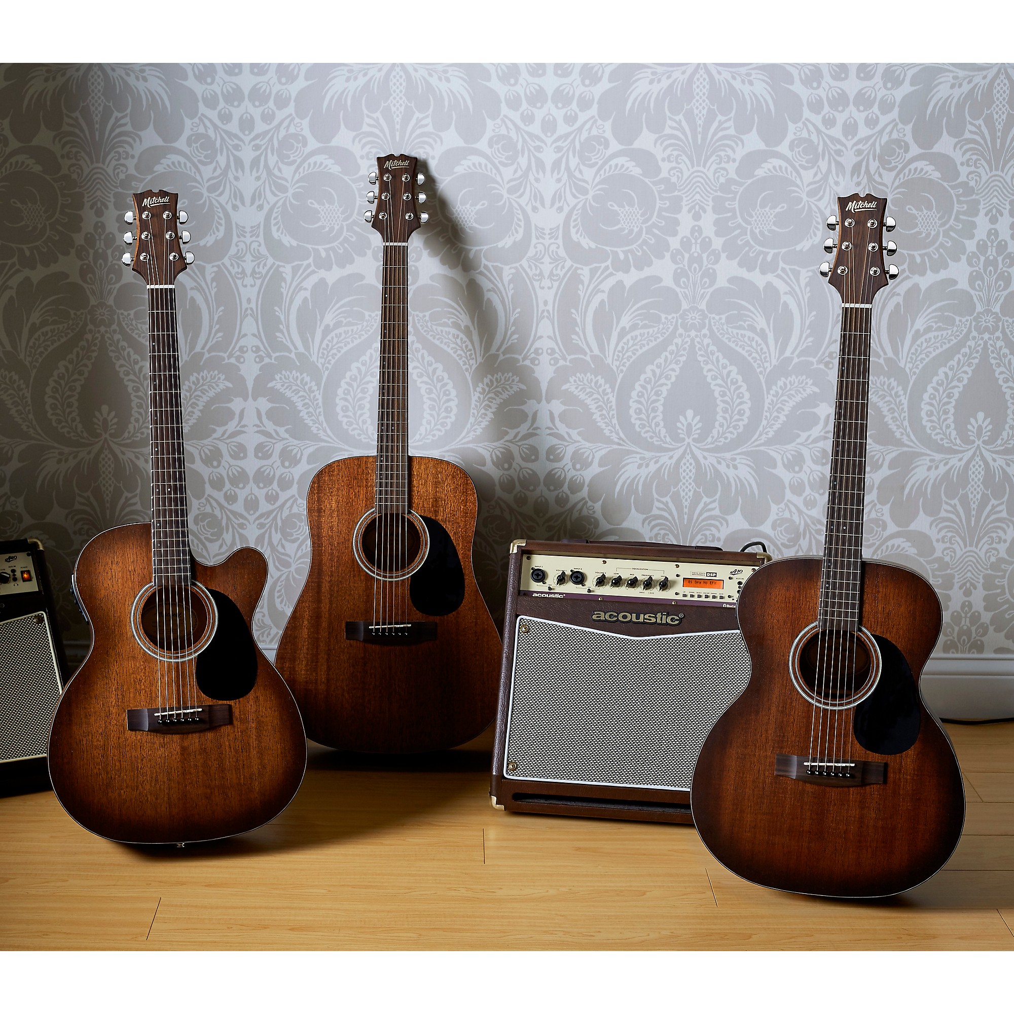 Mitchell T333CE-BST Mahogany Auditorium Acoustic-Electric Guitar