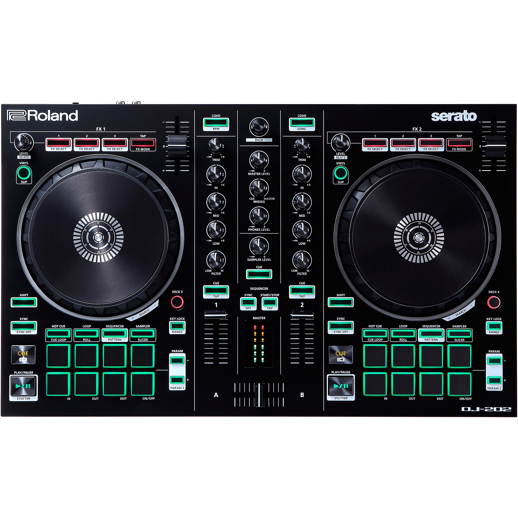 DJ機材 Roland DJ-202 Roland DJ-202 DJ Controller With Laptop Stand | Music & Arts